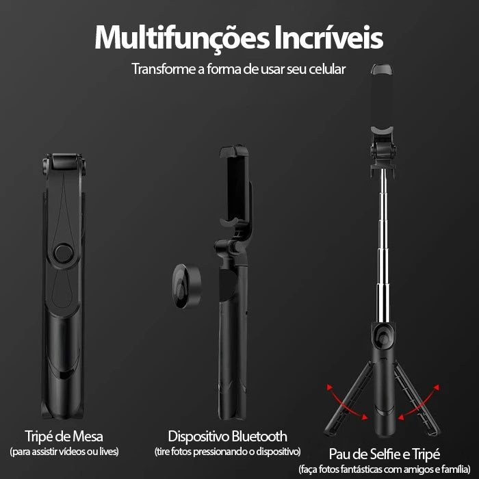 Selfiegram Tripé Multifunções 3 em 1